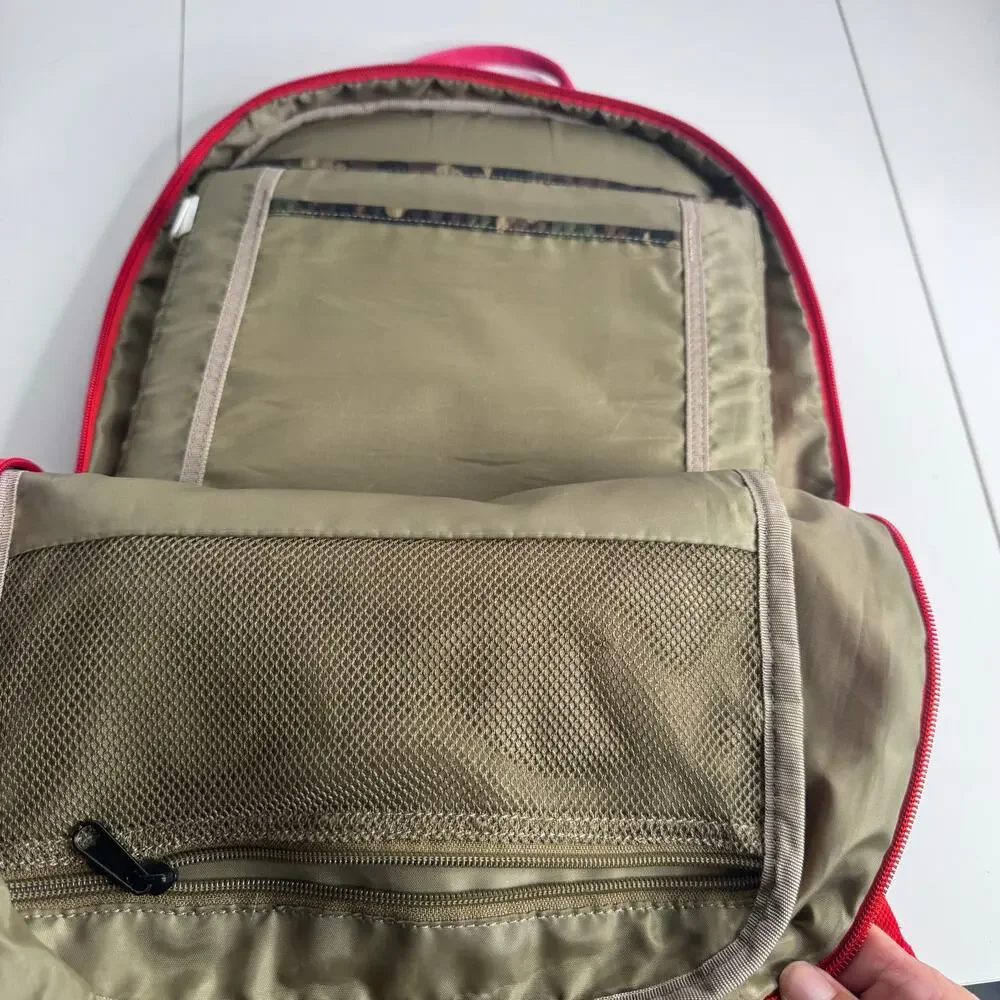 Thule Lithos Laptop Backpack Red  Bag Lightweight Padded Multi-Pocket 18x13